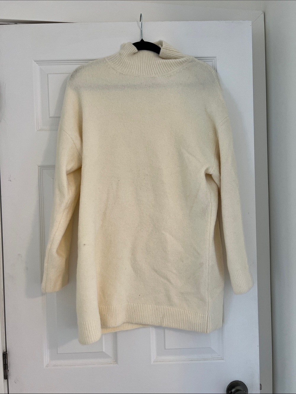 Zara Cream Turtleneck Longline Sweater